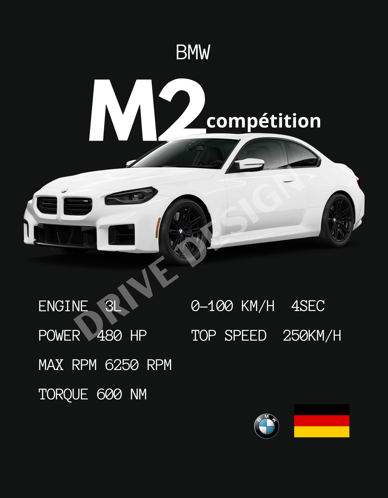 Affiche d'une BMW M2 G87