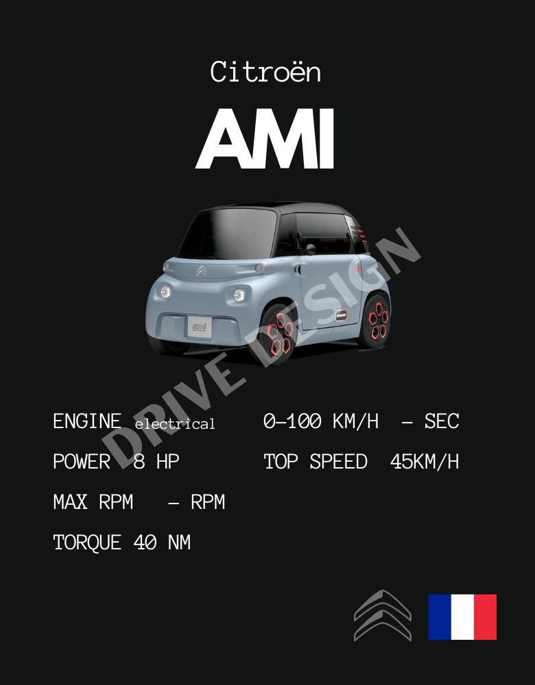 Affiche d'une Citroen AMI